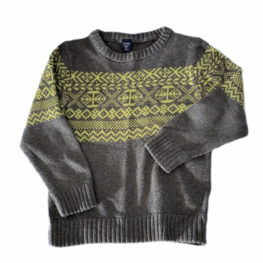 Baby GAP Gray Knit Sweater sz 4 Years Boys